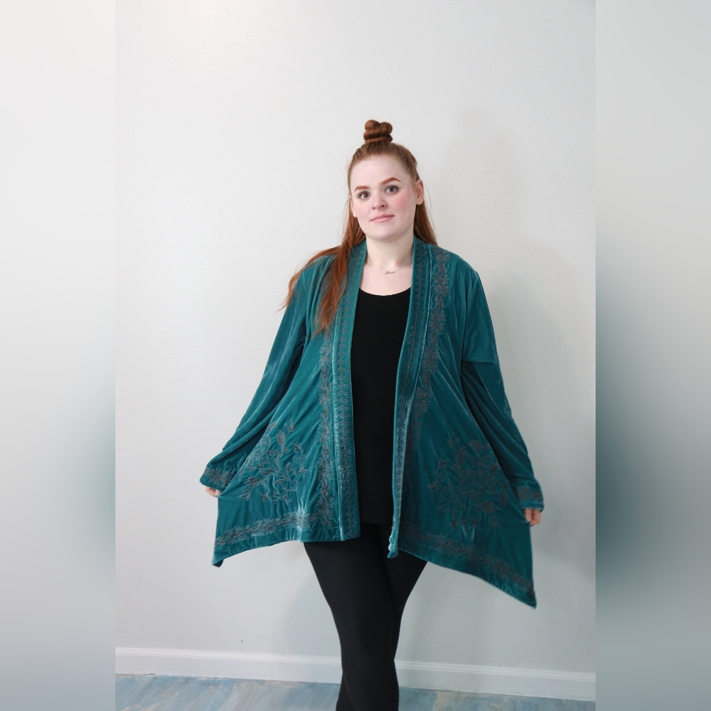 Beautiful Turquoise Cardigan - Picture 2 of 4